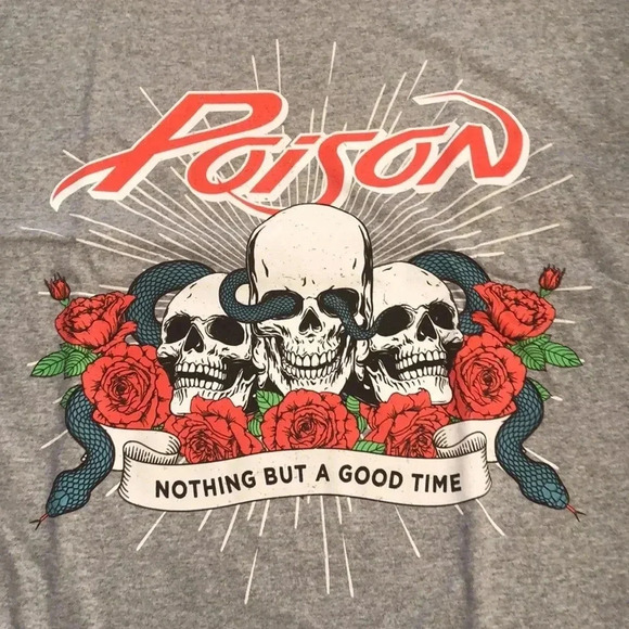 Poison Nothing But a Good Time Band Tee Shirt - Picture 2 of 6
